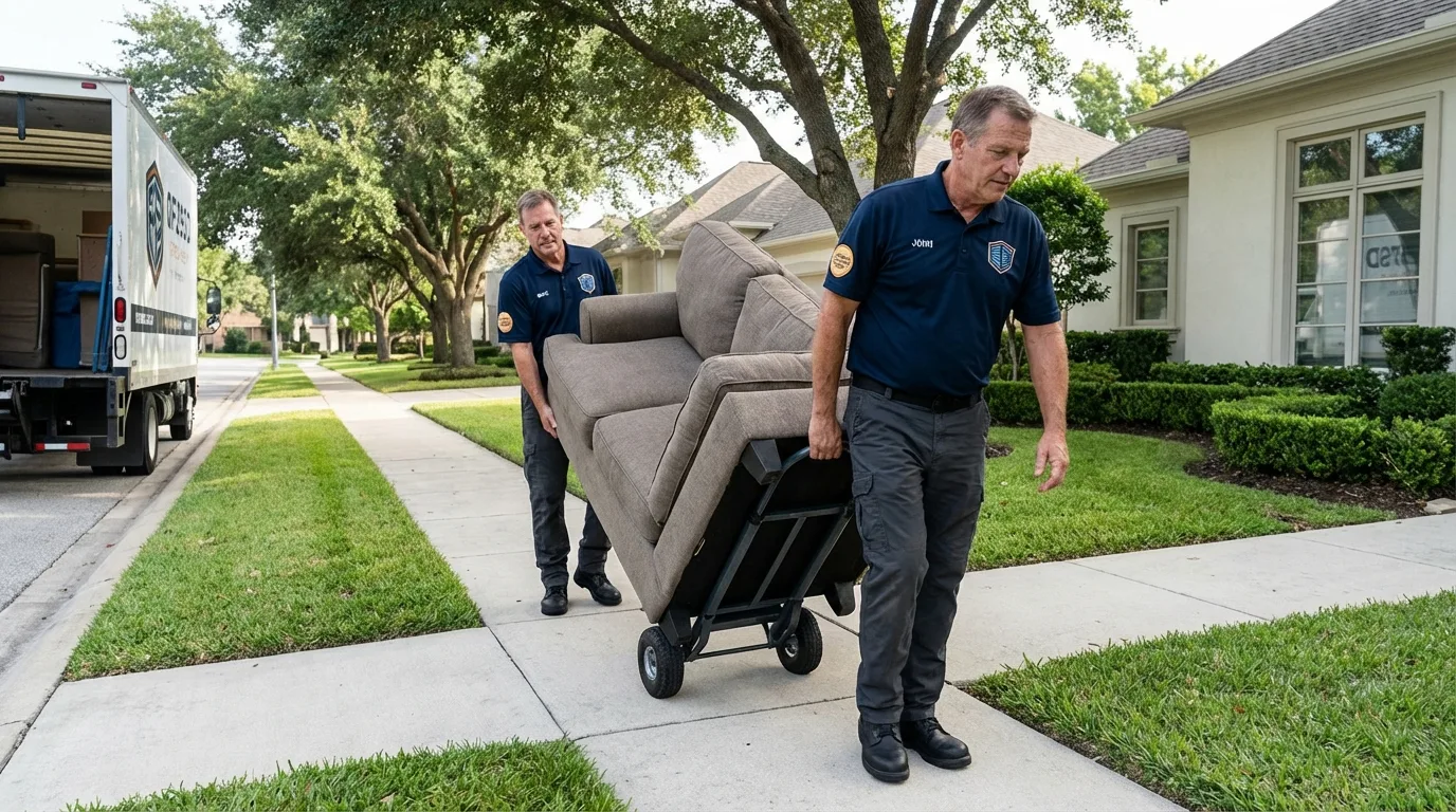 Local residential moving crew loading furniture in Yamhill, OR